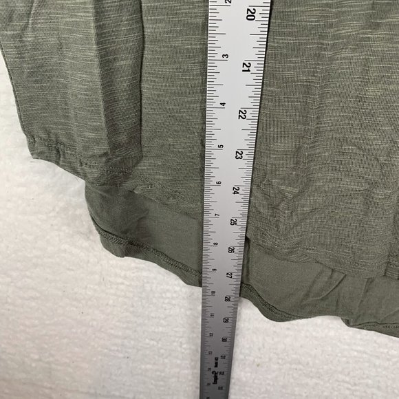 Matty M Blouse Womens Small Olive‎ Green V-Neck Short Sleeve Pullover Top S6532 - Picture 4 of 7